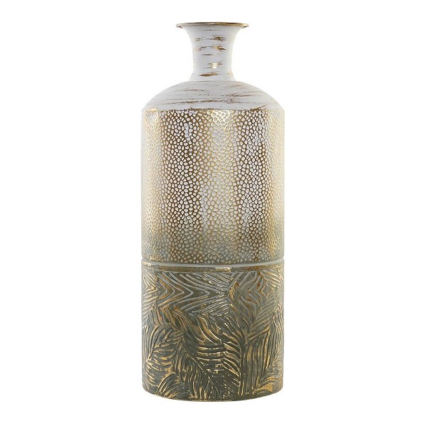 Βάζο DKD Home Decor Χρυσό Μέταλλο Τροπικό (23 x 23 x 60 cm)