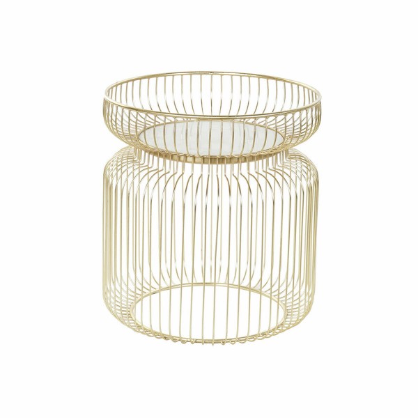 Βοηθητικό Τραπέζι DKD Home Decor Λευκό Μάρμαρο Σίδερο Χρυσό (43 x 43 x 47 cm)