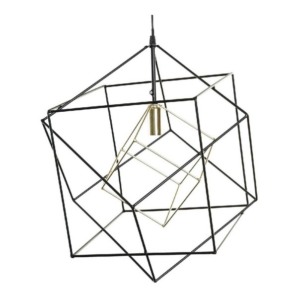 Φωτιστικό Οροφής DKD Home Decor Μαύρο Μέταλλο 25W 220 V Χρυσό (52 x 52 x 53 cm)
