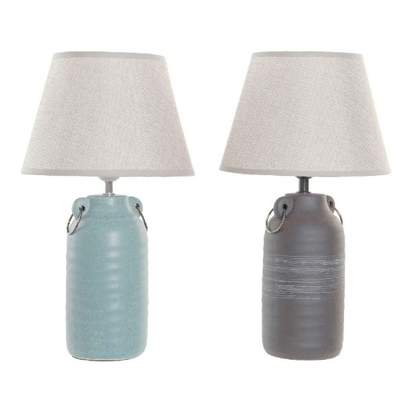 Επιτραπέζιο Φωτιστικό DKD Home Decor Μπλε Μαύρο πολυεστέρας Πορσελάνη (2 pcs) (25 x 25 x 44 cm)