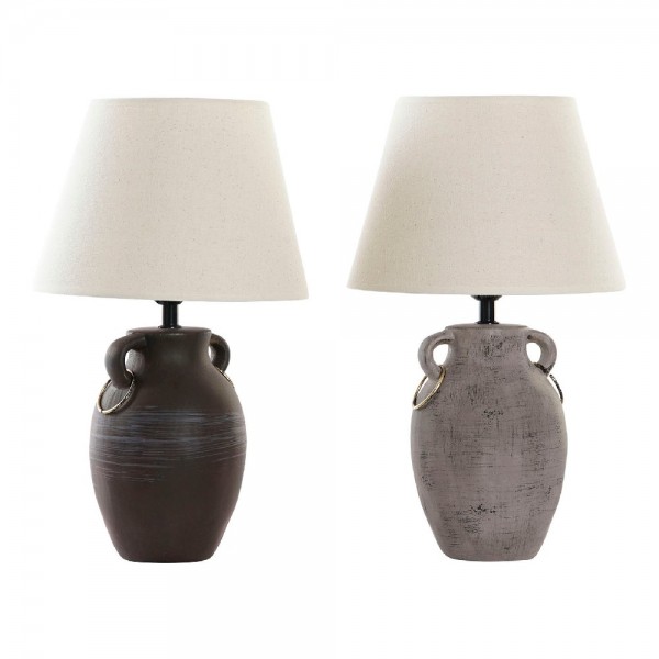 Επιτραπέζιο Φωτιστικό DKD Home Decor πολυεστέρας Πορσελάνη (2 pcs) (25 x 25 x 41 cm)