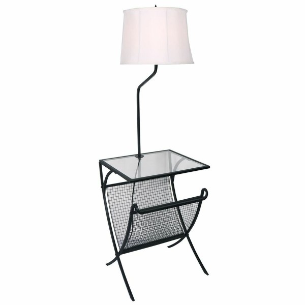 Φωτιστικό Δαπέδου DKD Home Decor Μαύρο Μέταλλο Κρυστάλλινο (50 x 50 x 152 cm)