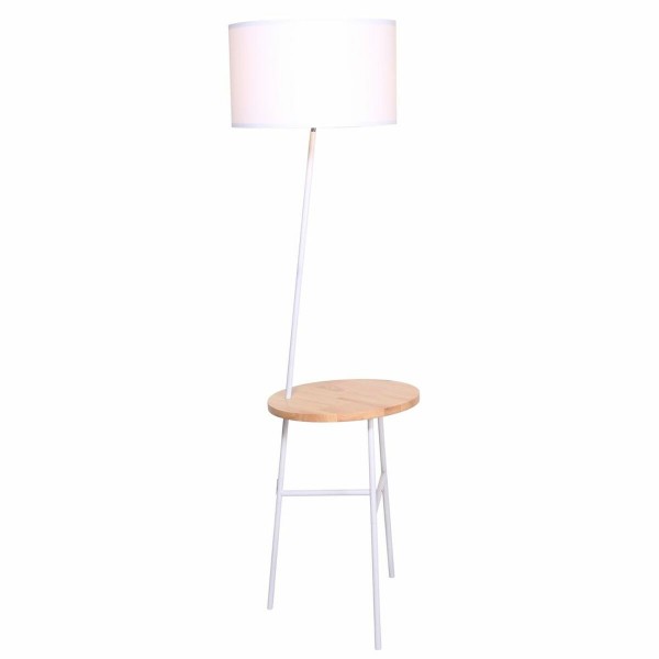 Φωτιστικό Δαπέδου DKD Home Decor Λευκό Καφέ πολυεστέρας Μέταλλο Τζίντζερ (40 x 65 x 152 cm)