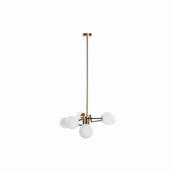 Φωτιστικό Οροφής DKD Home Decor Μαύρο Μέταλλο Κρυστάλλινο Χρυσό (60 x 60 x 100 cm)
