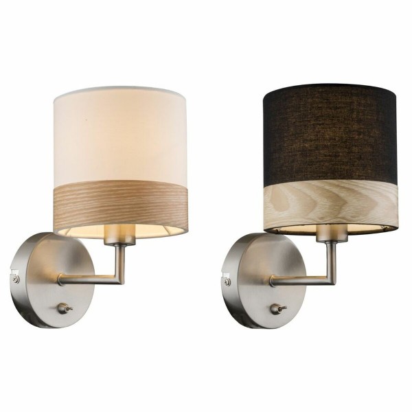 Φωτιστικό Τοίχου DKD Home Decor Λευκό Μαύρο πολυεστέρας Μέταλλο (2 pcs) (18 x 12 x 20 cm)