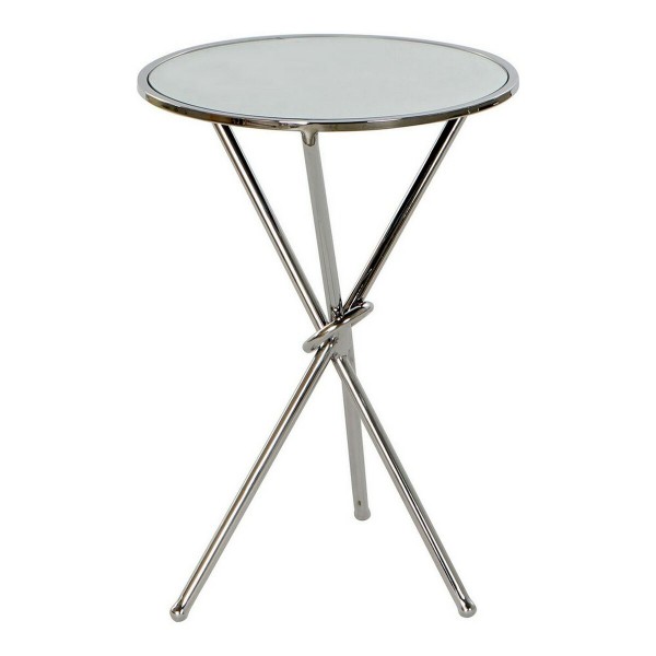 Βοηθητικό Τραπέζι DKD Home Decor Κρυστάλλινο Χάλυβας Ασημί (37 x 37 x 53.5 cm)