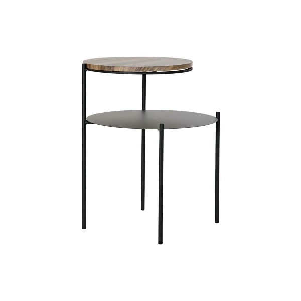 Βοηθητικό Τραπέζι DKD Home Decor Μαύρο Μέταλλο Ξύλο Σύγχρονη (45 x 45 x 53,5 cm)