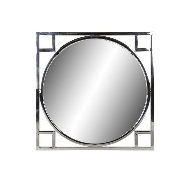 Τοίχο καθρέφτη DKD Home Decor Ασημί Κρυστάλλινο Χάλυβας (70 x 2 x 70 cm)