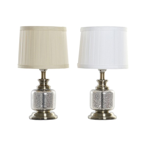Επιτραπέζιο Φωτιστικό DKD Home Decor Μπεζ Λευκό 220 V 50 W (20 x 20 x 36 cm) (x2)