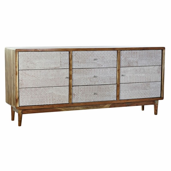 Σκευοθήκη DKD Home Decor Φυσικό Μέταλλο Κρεμ ξύλο ακακίας (175 x 40 x 77 cm)