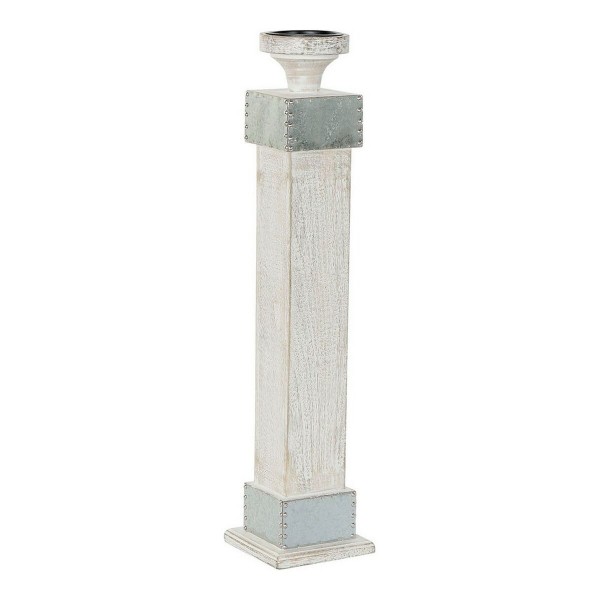 Κηροπήγιο DKD Home Decor Λευκό Ξύλο από Μάνγκο (16.5 x 16.5 x 76 cm)