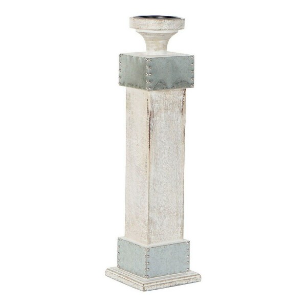 Κηροπήγιο DKD Home Decor Λευκό Ξύλο από Μάνγκο (16.5 x 16.5 x 61 cm)