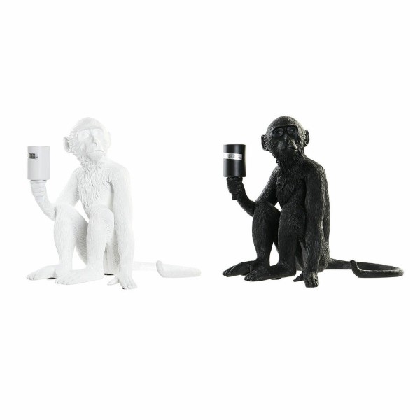 Επιτραπέζιο Φωτιστικό DKD Home Decor Λευκό Μαύρο Ρητίνη 25W 220 V (2 pcs)