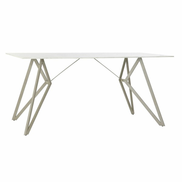 Τραπεζαρία DKD Home Decor Γκρι Μπεζ Μέταλλο Ρητίνη (160 x 90 x 76 cm)