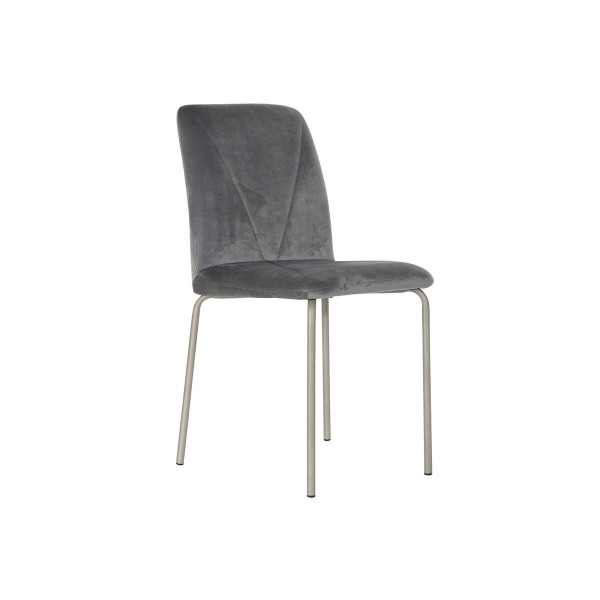 Καρέκλα Τραπεζαρίας DKD Home Decor Γκρι Μέταλλο πολυεστέρας (44 x 46 x 90 cm)
