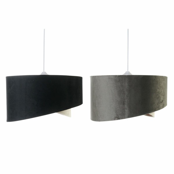 Φωτιστικό Οροφής DKD Home Decor Μαύρο Γκρι πολυεστέρας 220 V 50 W (2 pcs) (36 x 36 x 18 cm)