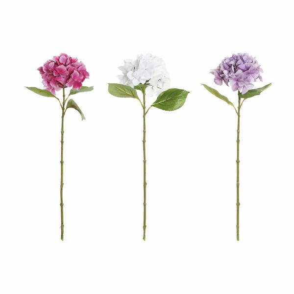 Διακοσμητικό Λουλούδι DKD Home Decor Λευκό Πλαστική ύλη Σίδερο Φούξια Λιλά (3 pcs) (25 x 25 x 72 cm)