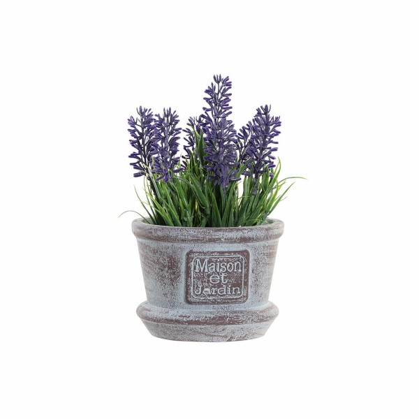 Διακοσμητικό Φυτό DKD Home Decor Καφέ Πράσινο Μέταλλο πολυαιθυλένιο Λιλά (16 x 14 x 15 cm)