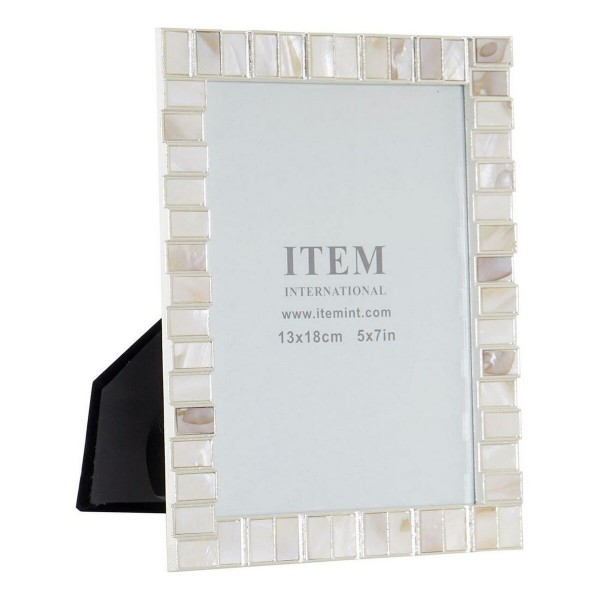 Κορνίζα DKD Home Decor S3016082 Μέταλλο Λευκό Από φίλντισι (15 x 1,5 x 19,5 cm)