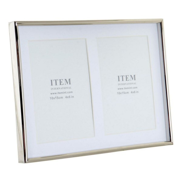Κορνίζα DKD Home Decor S3016083 Κρυστάλλινο Ασημί Μέταλλο (27 x 2 x 20 cm) (10 x 15 cm)