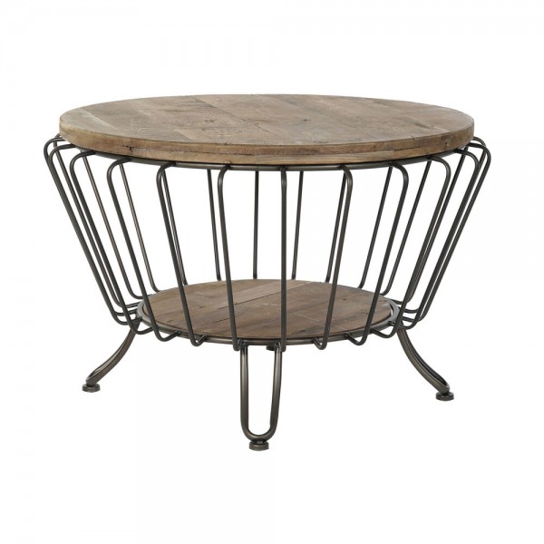 Τραπεζάκι Καφέ DKD Home Decor Μέταλλο Τζίντζερ (78 x 78 x 51 cm)