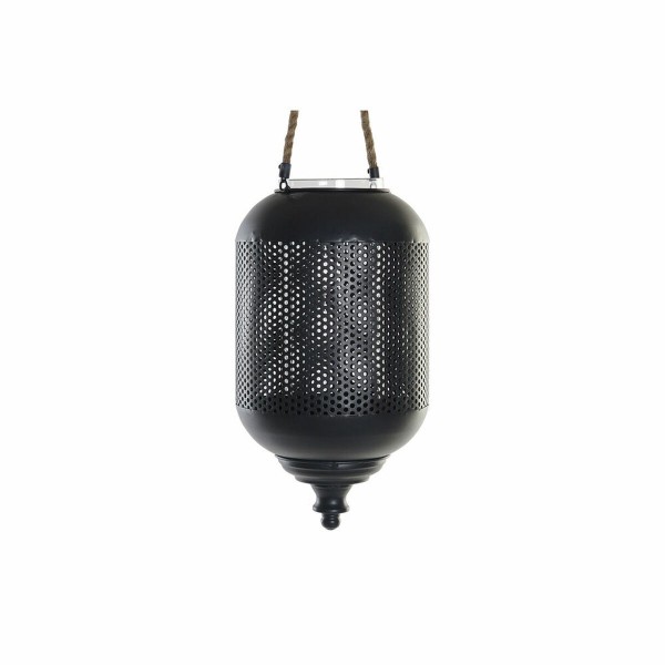 Κηροπήγιο DKD Home Decor Καφέ Μαύρο Μέταλλο Κρυστάλλινο Σχοινί (22 x 22 x 43 cm)
