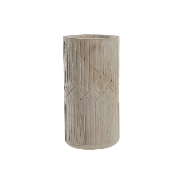 Βάζο DKD Home Decor Φυσικό Ξυλο παουλόβνια (15 x 15 x 30 cm)