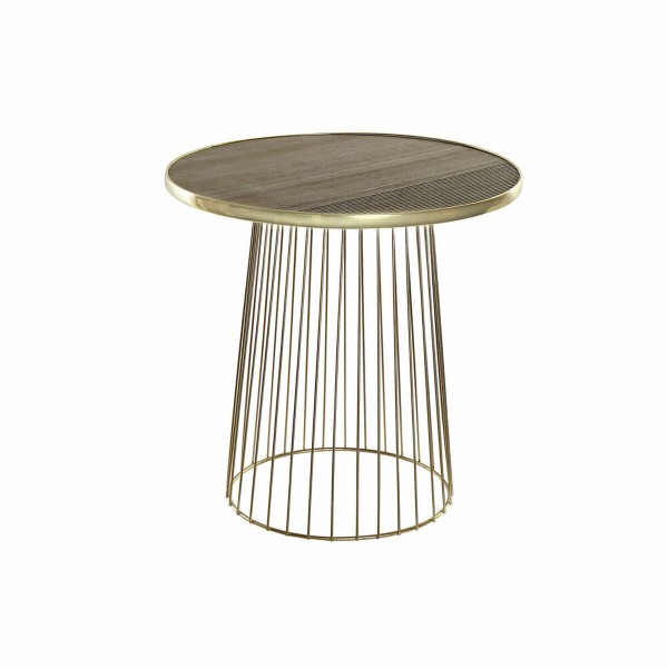Βοηθητικό Τραπέζι DKD Home Decor Φυσικό Χρυσό MDF Σίδερο (40 x 40 x 40 cm)