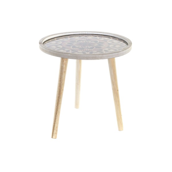 Βοηθητικό Τραπέζι DKD Home Decor Φυσικό Μαύρο MDF Αποικιακό (40 x 40 x 41 cm)