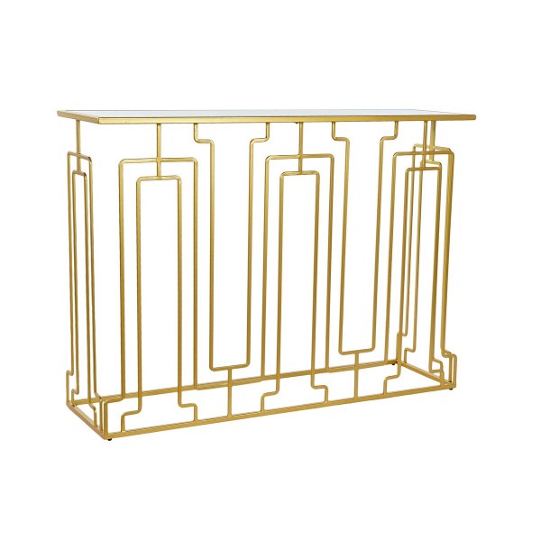 Βοηθητικό Τραπέζι DKD Home Decor Καθρέφτης Χρυσό Μέταλλο (110 x 32 x 79 cm)