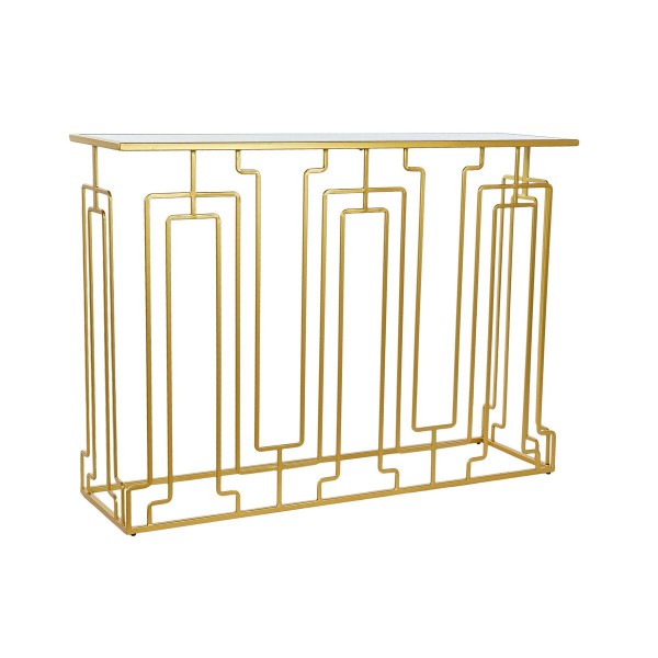 Βοηθητικό Τραπέζι DKD Home Decor Καθρέφτης Χρυσό Μέταλλο (110 x 32 x 79 cm)