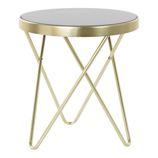 Βοηθητικό Τραπέζι DKD Home Decor Κρυστάλλινο Χάλυβας (42 x 42 x 46 cm)
