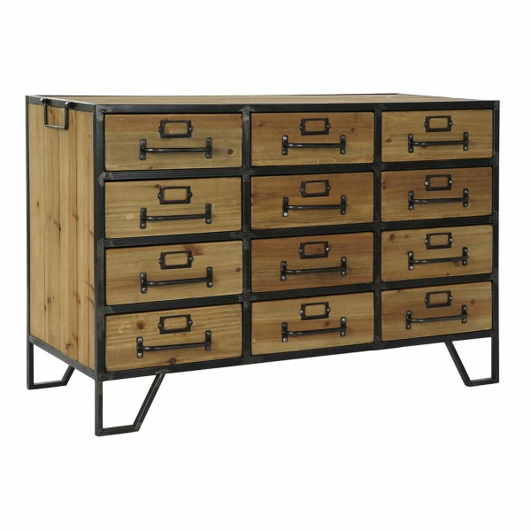 Σκευοθήκη DKD Home Decor Καφέ Μαύρο Μέταλλο Ξύλο (90 x 38 x 61 cm)