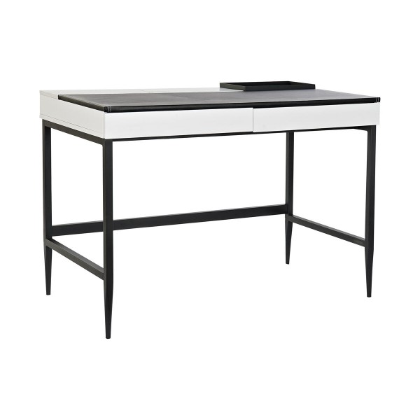 Γραφείο DKD Home Decor Μαύρο Μέταλλο MDF Λευκό PU (110 x 55 x 76 cm)