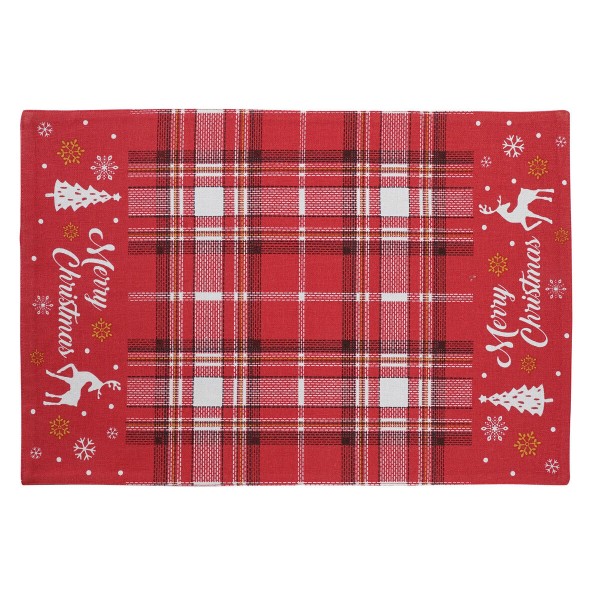 Σουπλά DKD Home Decor Κόκκινο πολυεστέρας βαμβάκι (45 x 30 x 0,2 cm)