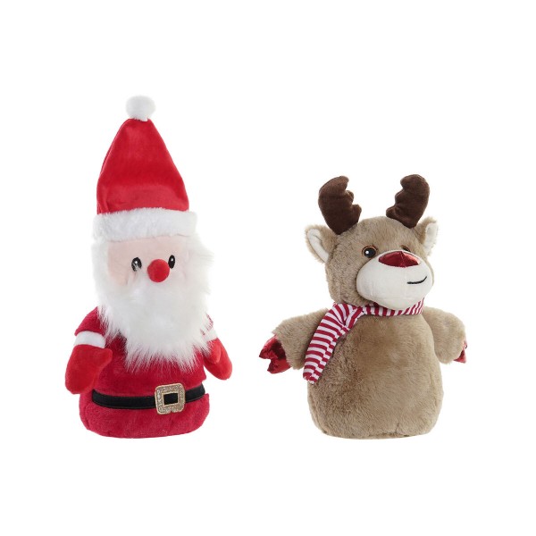 Σουτιέν πόρτας DKD Home Decor Χριστουγεννιάτικο στεφάνι πολυεστέρας (26 x 12 x 30 cm) (x2)