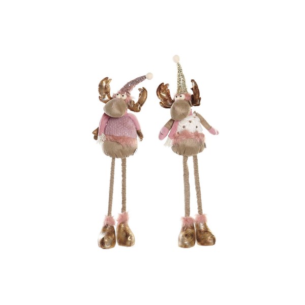 Χριστουγεννιάτικο Στολίδι DKD Home Decor πολυεστέρας Τάρανδος (15 x 17 x 50 cm) (x2)