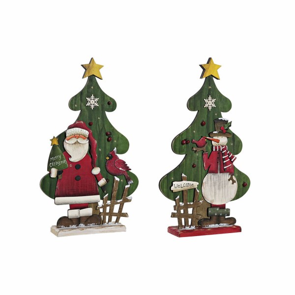 Χριστουγεννιάτικο Στολίδι DKD Home Decor Ξύλο (2 pcs) (23 x 6 x 39 cm)