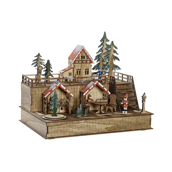 Χριστουγεννιάτικο Στολίδι DKD Home Decor Σπίτι Ξύλο (30 x 22,5 x 25,5 cm)