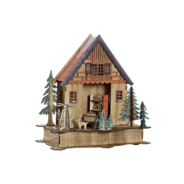 Χριστουγεννιάτικο Στολίδι DKD Home Decor Σπίτι Ξύλο (27 x 13,5 x 28 cm)