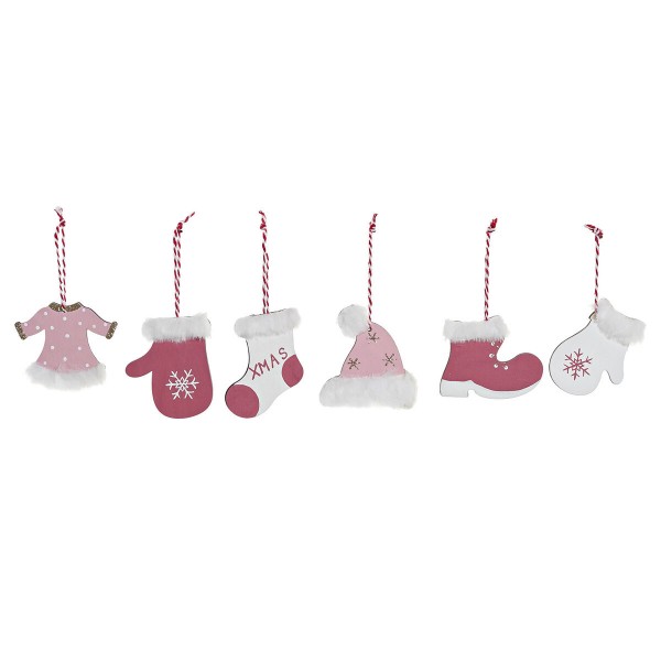 Χριστουγεννιάτικα Στολίδια DKD Home Decor Ξύλο Καπέλο (21 x 8,5 x 2 cm)
