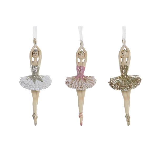 Χριστουγεννιάτικο Στολίδι DKD Home Decor Ρητίνη (4,5 x 4 x 12 cm) (3 Μονάδες)