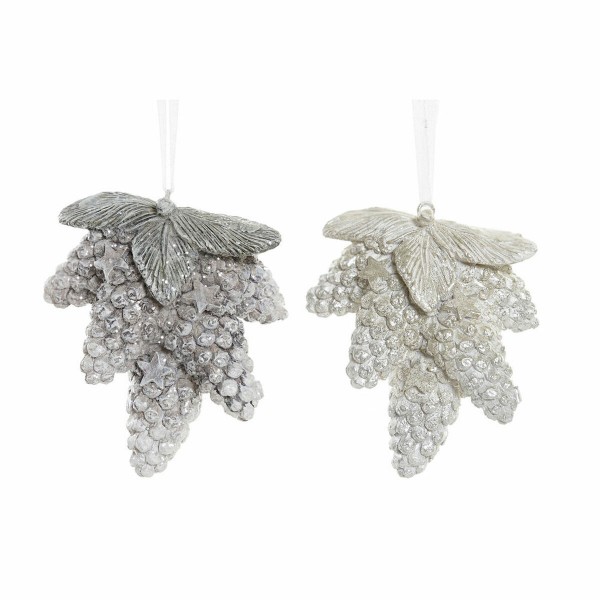 Χριστουγεννιάτικο Στολίδι DKD Home Decor Ρητίνη Ανανάδες (2 pcs) (7 x 3 x 8 cm)