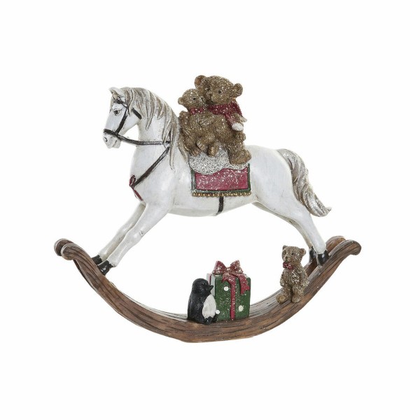 Χριστουγεννιάτικο Στολίδι DKD Home Decor Άλογο Ρητίνη (21 x 5 x 17.5 cm)