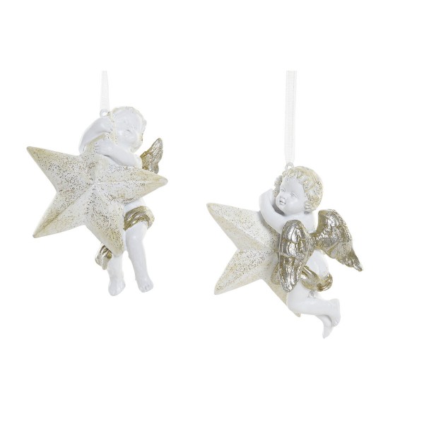 Χριστουγεννιάτικο Στολίδι DKD Home Decor Ρητίνη (6,5 x 4,5 x 8,5 cm) (x2)