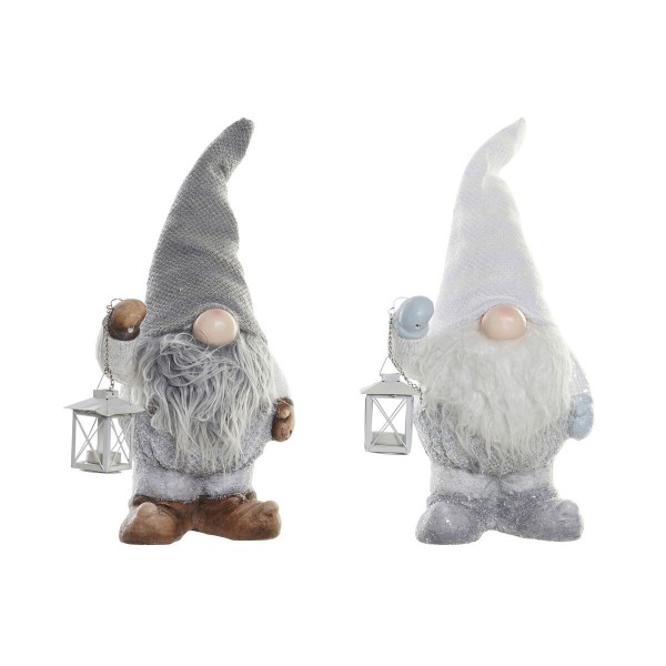 Χριστουγεννιάτικο Στολίδι DKD Home Decor Μέταλλο πολυεστέρας Ρητίνη Νάνος (24 x 20 x 38 cm) (x2)