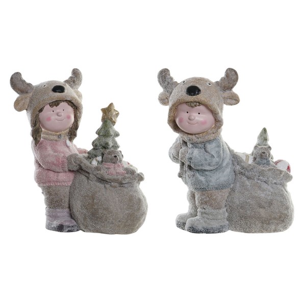 Χριστουγεννιάτικο Στολίδι DKD Home Decor Ρητίνη Παιδί (31 x 20 x 38 cm) (x2)