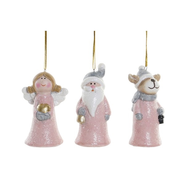 Χριστουγεννιάτικο Στολίδι DKD Home Decor τερακότα (4 x 3 x 8 cm) (3 Μονάδες)