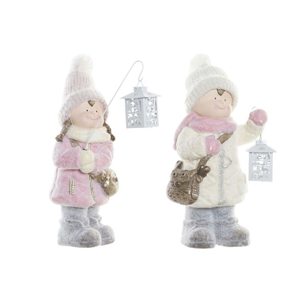 Χριστουγεννιάτικο Στολίδι DKD Home Decor Fiberglass Παιδιά (27 x 17 x 44 cm) (x2)