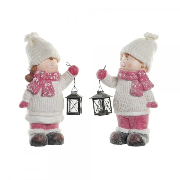 Χριστουγεννιάτικο Στολίδι DKD Home Decor Fiberglass Παιδιά (2 pcs) (24 x 12 x 42 cm)